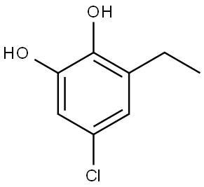 5-Chloro-3-ethyl-1,2-benzenediol Structure