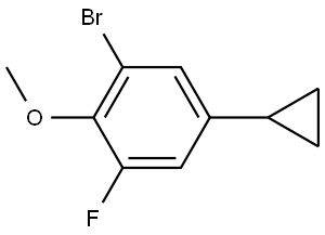 1-Bromo-5-cyclopropyl-3-fluoro-2-methoxybenzene Structure