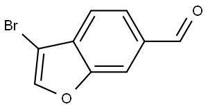 6-Benzofurancarboxaldehyde, 3-bromo- Structure