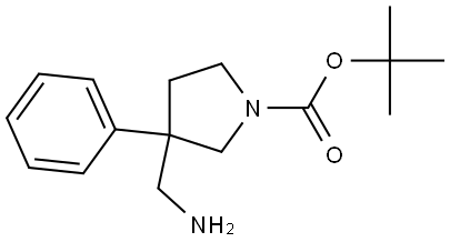 (1-Boc-3-phenyl-3-pyrrolidinyl)methanamine Structure