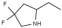 Pyrrolidine, 2-ethyl-4,4-difluoro- Structure