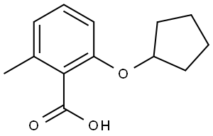 2-(Cyclopentyloxy)-6-methylbenzoic acid Structure