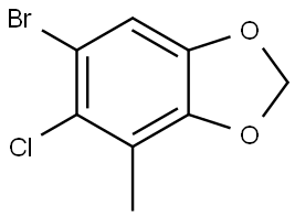 6-Bromo-5-chloro-4-methyl-1,3-benzodioxole Structure