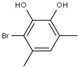 3-Bromo-4,6-dimethyl-1,2-benzenediol Structure