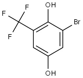 2-Bromo-6-(trifluoromethyl)-1,4-benzenediol Structure