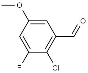 2-chloro-3-fluoro-5-methoxybenzaldehyde Structure