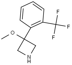 3-Methoxy-3-[2-(trifluoromethyl)phenyl]azetidine Structure