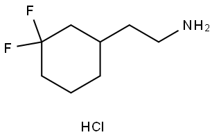 2-(3,3-difluorocyclohexyl)ethan-1-amine hydrochloride Structure