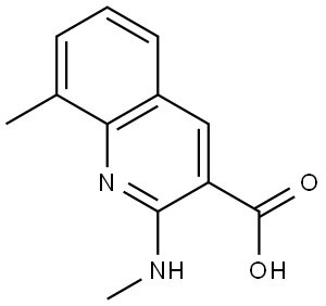 8-Methyl-2-(methylamino)quinoline-3-carboxylic acid Structure