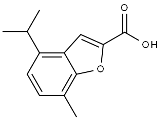 7-methyl-4-propan-2-yl-1-benzofuran-2-carboxylic acid Structure