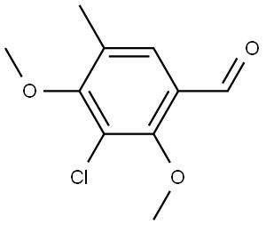 3-Chloro-2,4-dimethoxy-5-methylbenzaldehyde Structure