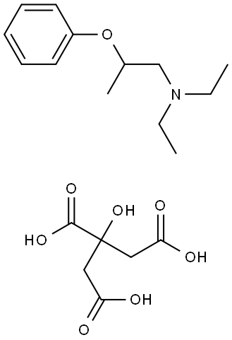 N,N-diethyl-2-phenoxy-1-propanamine 2-hydroxy-1,2,3-propanetricarboxylate Structure