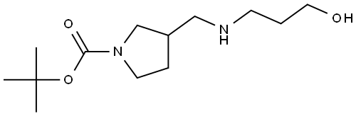 tert-butyl 3-(((3-hydroxypropyl)amino)methyl)pyrrolidine-1-carboxylate Structure