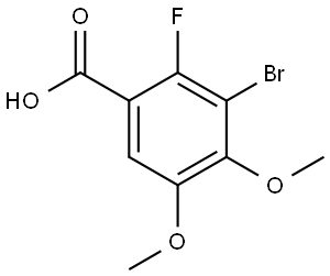 3-Bromo-2-fluoro-4,5-dimethoxybenzoic acid Structure