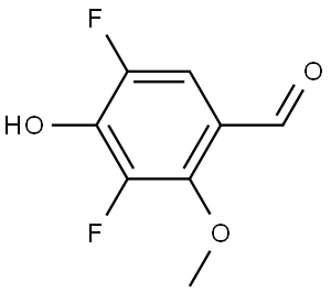 3,5-difluoro-4-hydroxy-2-methoxybenzaldehyde Structure