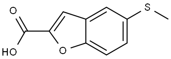5-methylsulfanylbenzofuran-2-carboxylic acid 구조식 이미지