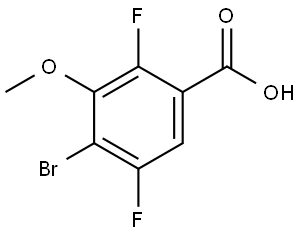 4-bromo-2,5-difluoro-3-methoxybenzoic acid Structure