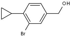 3-Bromo-4-cyclopropylbenzenemethanol Structure