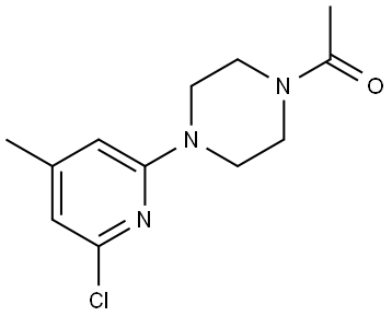 1-[4-(6-Chloro-4-methyl-2-pyridinyl)-1-piperazinyl]ethanone Structure