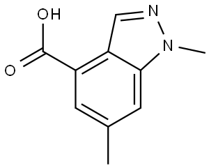 1,6-Dimethyl-1H-indazole-4-carboxylic acid Structure