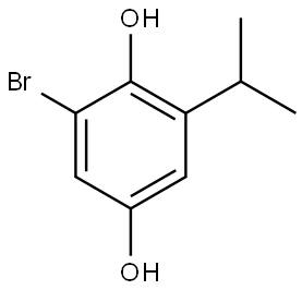 2-Bromo-6-(1-methylethyl)-1,4-benzenediol Structure