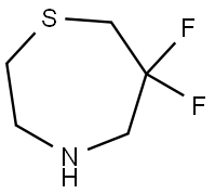 6,6-difluoro-1,4-thiazepane Structure