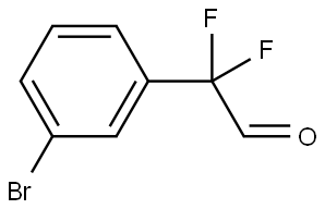 Benzeneacetaldehyde, 3-bromo-α,α-difluoro- Structure