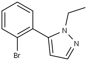 5-(2-Bromophenyl)-1-ethyl-1H-pyrazole Structure