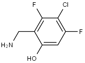 2-(aminomethyl)-4-chloro-3,5-difluoro-phenol Structure