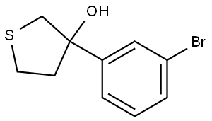 3-(3-Bromophenyl)tetrahydrothiophene-3-ol Structure