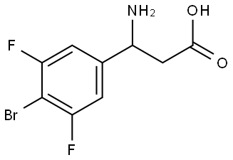 β-Amino-4-bromo-3,5-difluorobenzenepropanoic acid Structure