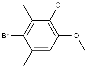 2-Bromo-4-chloro-5-methoxy-1,3-dimethylbenzene Structure