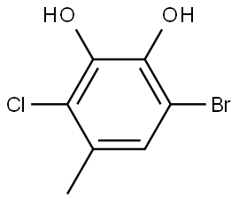 6-Bromo-3-chloro-4-methyl-1,2-benzenediol Structure