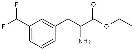 ethyl 2-amino-3-(3-(difluoromethyl)phenyl)propanoate Structure