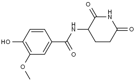 N-(2,6-dioxopiperidin-3-yl)-4-hydroxy-3-methoxybenzamide Structure