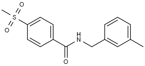 N-[(3-Methylphenyl)methyl]-4-(methylsulfonyl)benzamide Structure