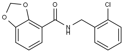 N-[(2-Chlorophenyl)methyl]-1,3-benzodioxole-4-carboxamide Structure