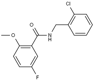 N-[(2-Chlorophenyl)methyl]-5-fluoro-2-methoxybenzamide Structure