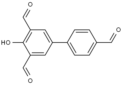 4-hydroxy-1,1'-biphenyl-3,5,4'-tricarbaldehyde Structure