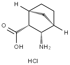 (1S,2R,3S,4R)-3-aminobicyclo[2.2.1]heptane-2-carboxylic acid hydrochloride Structure