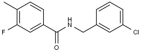 N-[(3-Chlorophenyl)methyl]-3-fluoro-4-methylbenzamide Structure