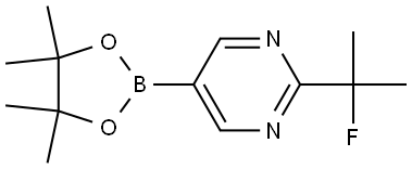 2-(2-Fluoropropan-2-yl)-5-(4,4,5,5-tetramethyl-1,3,2-dioxaborolan-2-yl)pyrimidine Structure