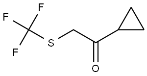 1-Cyclopropyl-2-[(trifluoromethyl)thio]ethanone Structure