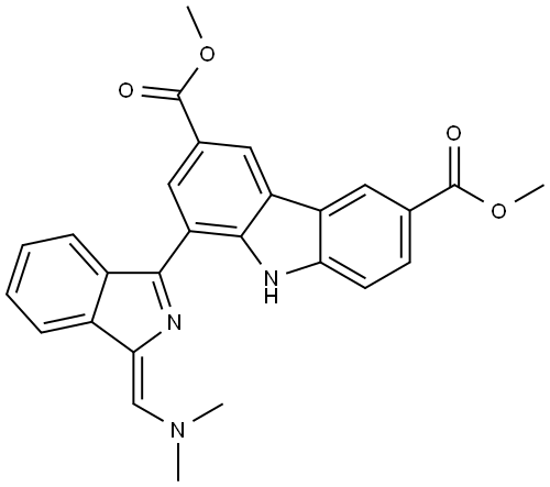 3,6-Dimethyl 1-[(1Z)-1-[(dimethylamino)methylene]-1H-isoindol-3-yl]-9H-carbazole… Structure