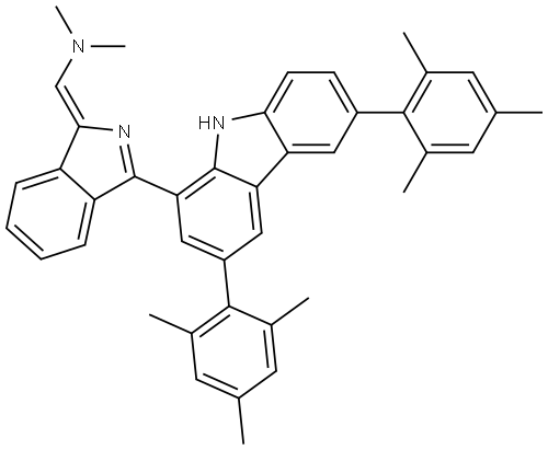 (1Z)-1-[3-[3,6-Bis(2,4,6-trimethylphenyl)-9H-carbazol-1-yl]-1H-isoindol-1-yliden… Structure