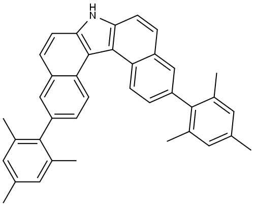 3,11-Bis(2,4,6-trimethylphenyl)-7H-dibenzo[c,g]carbazole Structure