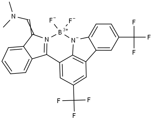 (T-4)-[(1E)-1-[3-[3,6-Bis(trifluoromethyl)-9H-carbazol-1-yl-κN]-1H-isoindol-1-yl… Structure