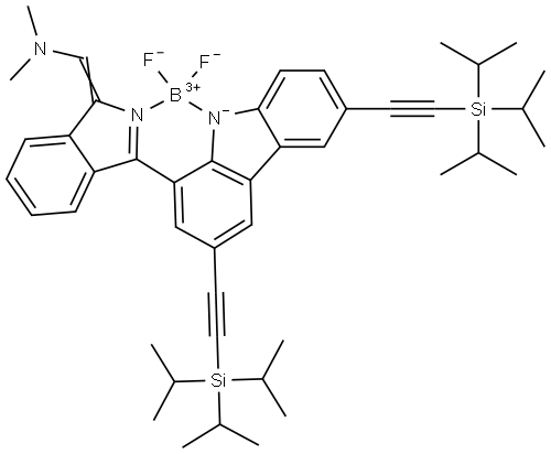 (T-4)-[(1E)-1-[3-[3,6-Bis[2-[tris(1-methylethyl)silyl]ethynyl]-9H-carbazol-1-yl-… Structure