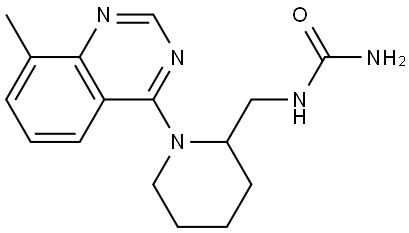 Urea, N-[[1-(8-methyl-4-quinazolinyl)-2-piperidinyl]methyl]- Structure