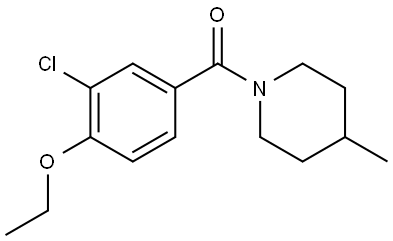 (3-chloro-4-ethoxyphenyl)(4-methylpiperidin-1-yl)methanone Structure